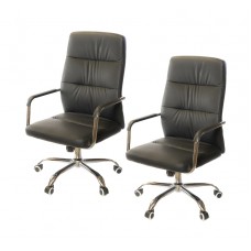 Комплект кресел АКЛАС Натан CH TILT 2 шт Коричневый (PU темно-бежевый)